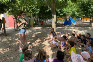Alumnes d'infantil i primària de Jesuïtes Lleida participant de les activitats durant el període de vacances de l'Estiu Claver
