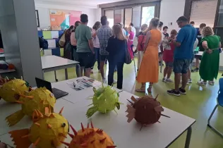 Alumnes de la NEI en la Mostra CREA