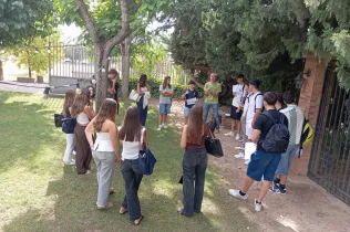 Alumnes de 2n BAT de Jesuïtes Lleida en la jornada d'inici d'acollida d'inici de curs a la Finca Divina Pastora de Balaguer.