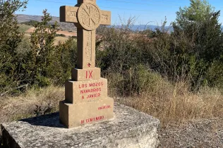 Moment del peregrinatge de 1r ESO-NEI de Jesuïtes Lleida al castell Santuari de Xavier (Navarra)