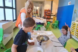 Menjador a l'aula de MOPI