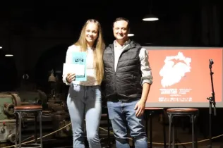 Martina Sabaté i Francesc Closa a l'entrega de premis Reexim l'OESST