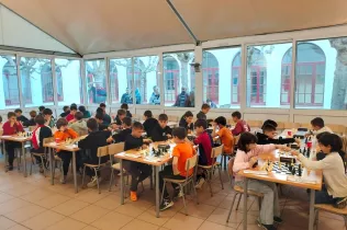 Jornada al Col·legi Claver de la lliga escolar d'escacs ADEJO