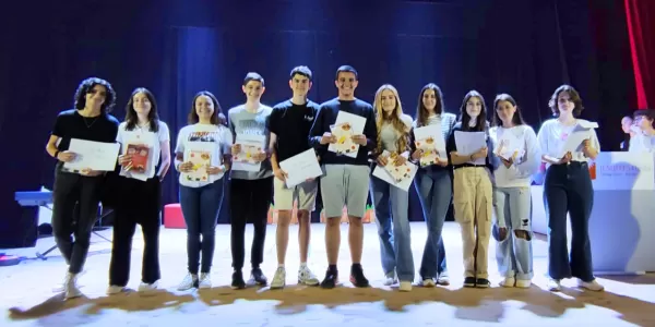 Alumnes premiats als Jocs Florals 2023 de 4t ESO-TQE