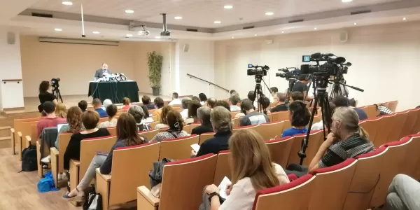 Enric Puiggròs, en roda de premsa