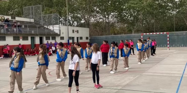 Exhibició davant les famílies i la resta d’esportistes.