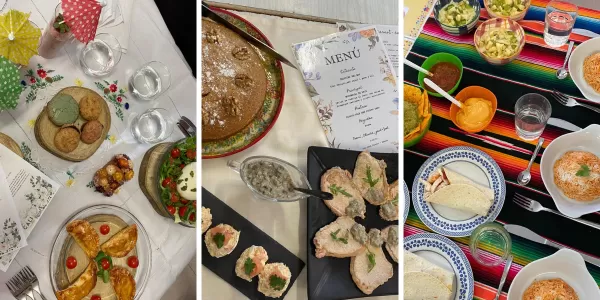 Diferents propostes de menú presentats pels alumnes de 3r ESO-TQE al concurs "Masterchef" de Jesuïtes Lleida en el marc del projecte "Oído Cocina"