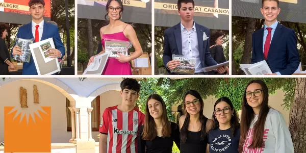 Alumnes de 2n BAT que han sigut premiats pels seus Treballs de Recerca o amb Matrícula d'Honor