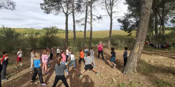 Jornada d'escola bosc d'alumnes de la PIN en el marc del projecte Claver Natura
