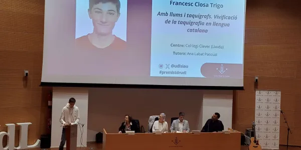 Francesc Closa, exalumne de Jesuïtes Lleida, guanyador del primer premi de la UdL pel seu Trabell de Recerca